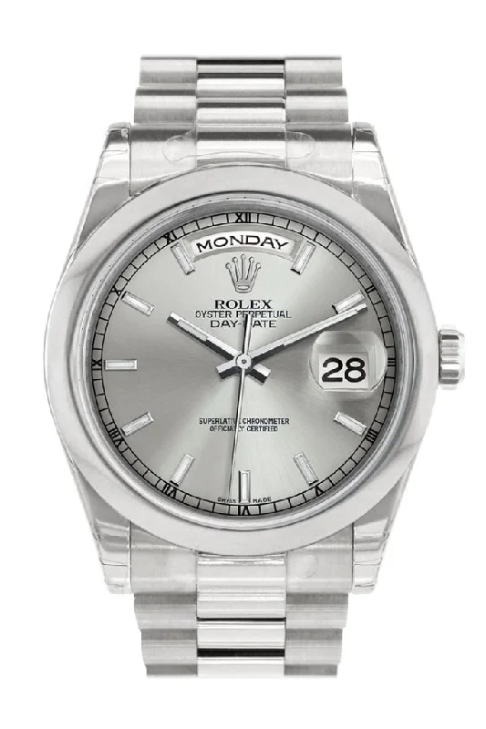 Shop for Rolex Watches for Unmatched Elegance –Rolex Day Date 36 Silver Dial President Men's Watch 118206