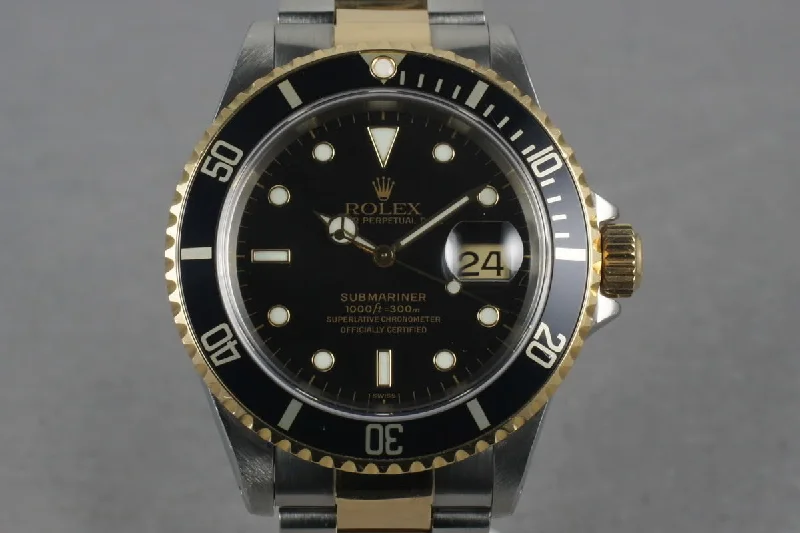 Rolex Watches: Timeless Investment in Luxury –1997 Rolex Submariner 18K/SS Black Dial 16613