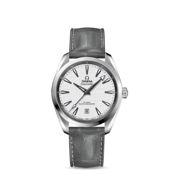 Omega Watches: Designed for the Sophisticated –Omega Seamaster 38mm Watch - Ref: 220.13.38.20.02.001 - Silver Index Dial, Grey Leather Strap