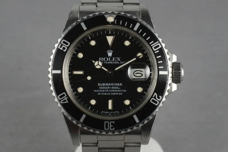 Discover Legendary Rolex Watches –1985 Rolex Submariner 16800 with Box and Papers