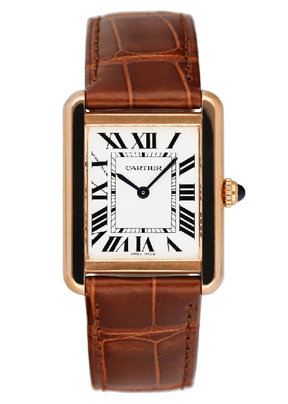 Discover Cartier Watches with Luxurious Craftsmanship –Cartier Tank Solo W5200024 18K Rose Gold Ladies Watch