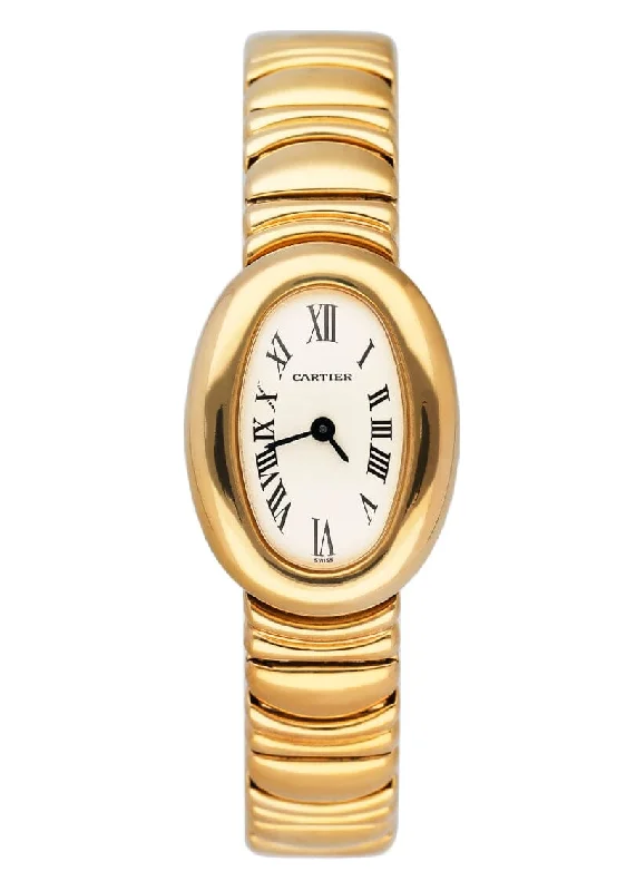 Cartier Watches for Investment and Style –Cartier Baignoire Mini W15109D8 / 1960 18k Yellow Gold Ladies Watch Box Papers