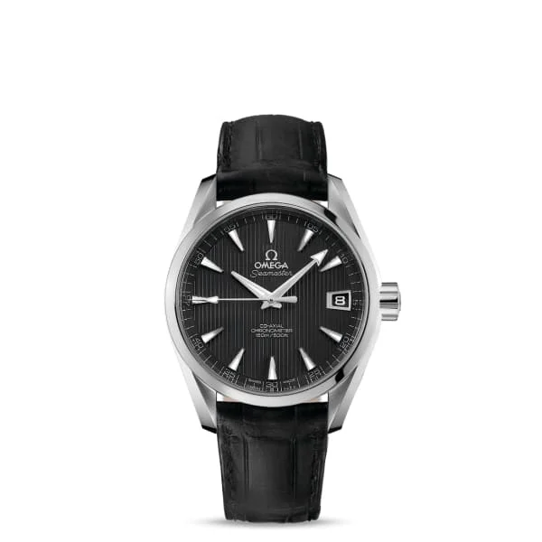 Shop Omega Watches for Timeless Luxury –Omega Seamaster 39mm Watch - Ref: 231.13.39.21.06.001 - Black Index Dial, Black Leather Strap