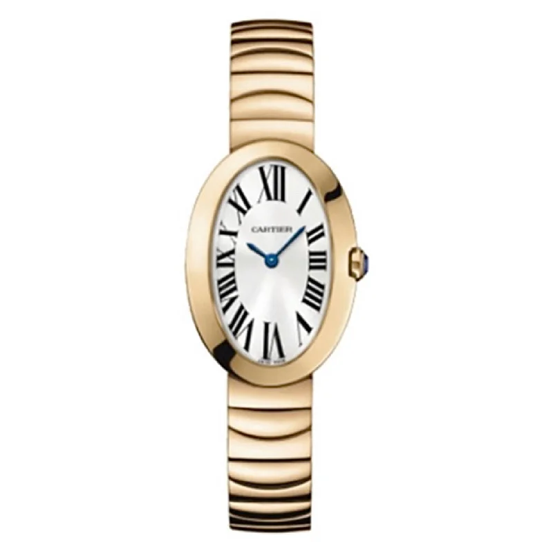 Cartier Watches: A True Symbol of Luxury –Cartier Baignoire 31.6mm Women's watch - Ref: W8000005 - Silver Roman Dial, 18K Rose Gold Bracelet