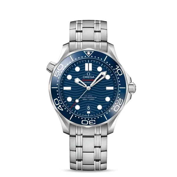 Find Omega Watches for Every Lifestyle –Omega Seamaster 42mm Watch - Ref: 210.30.42.20.03.001 - Blue Index Dial, Stainless Steel Bracelet