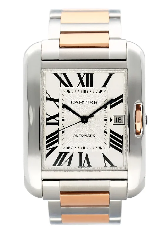 Discover Cartier Watches with Exceptional Design –Cartier Tank Anglaise XL W5310006 18K Rose Gold Steel Mens Watch