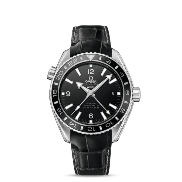 Omega Watches: Precision and Luxury in Every Watch –Omega Seamaster 44mm Watch - Ref: 232.98.44.22.01.001 - Black Index Dial in Platinum Case, Black Leather Strap