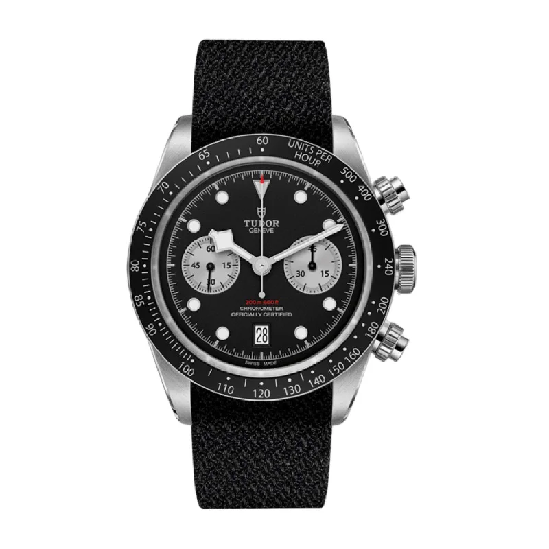 Tudor Watches for Luxury Timekeeping –Tudor Black Bay Chrono 41mm | Black fabric strap | Black Dial | Men's Watch ref. M79360N-0007