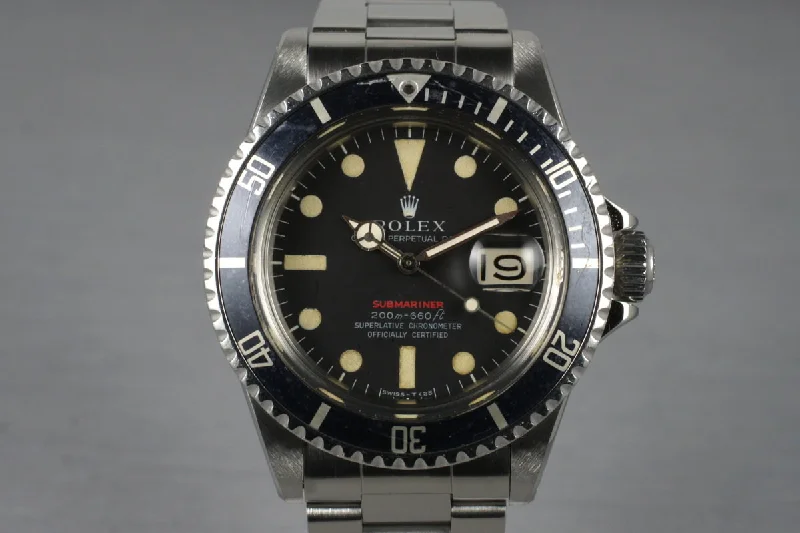 Discover the World of Rolex Timepieces Now –1969 Rolex Red Submariner 1680 Mark II Dial