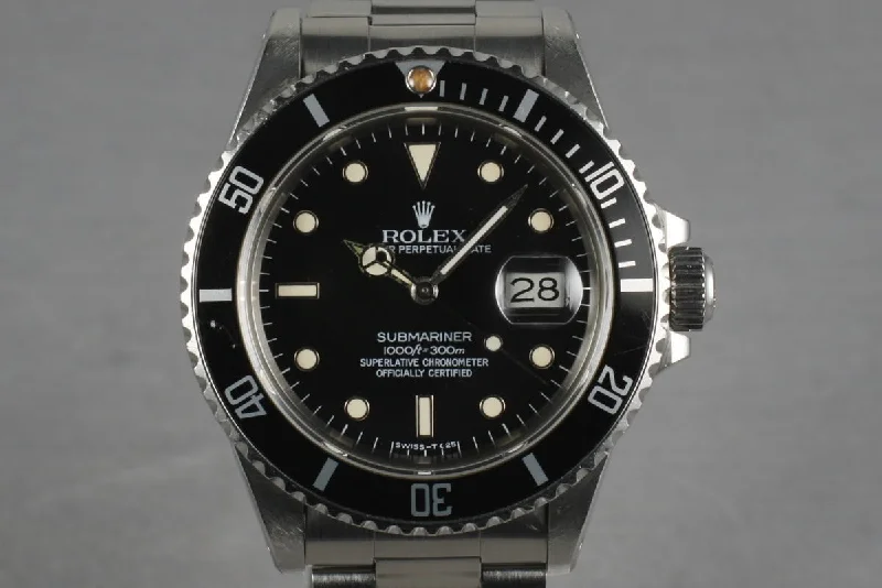 Discover Rolex Watches for Modern Tastes –1985 Rolex Submariner 16800 with spider dial