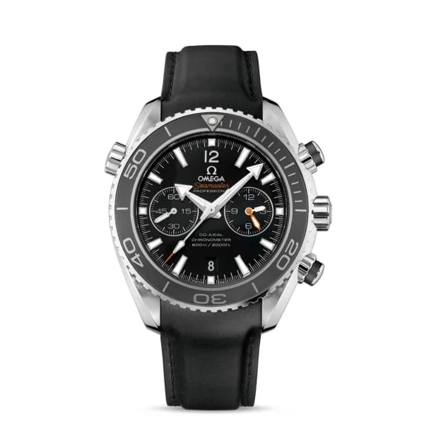 Luxury Omega Watches for Every Occasion –Omega Seamaster 46mm Watch - Ref: 232.32.46.51.01.003 - Black Chronograph Index Dial, Black Rubber Strap