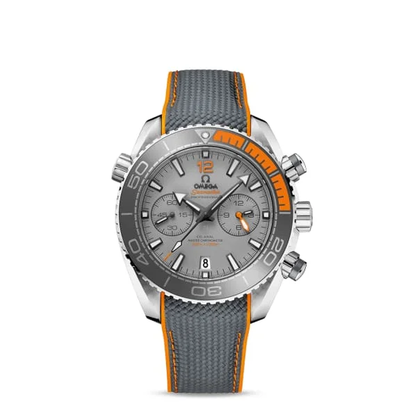 Shop Omega Watches for Timeless Luxury –Omega Seamaster 46mm Watch - Ref: 215.92.46.51.99.001 - Grey Chronograph Index Dial, Grey Rubber Strap