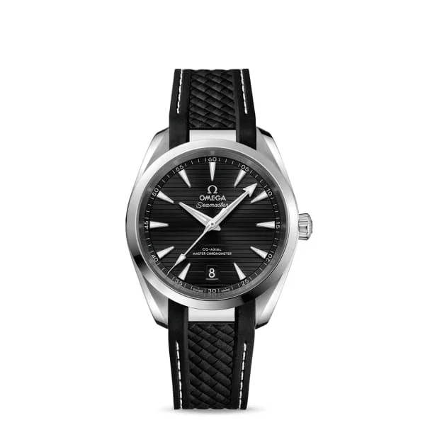 Omega Watches: Swiss Precision and Timeless Elegance –Omega Seamaster 38mm Watch - Ref: 220.12.38.20.01.001 - Black Index Dial, Black Rubber Strap