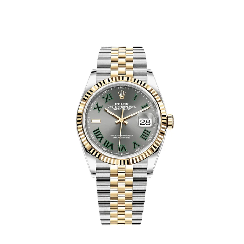 Shop the Best Rolex Watches Available Online –Rolex Datejust 126233 'Wimbledon' Stainless Steel Yellow Gold Slate Dial Jubilee (2021)