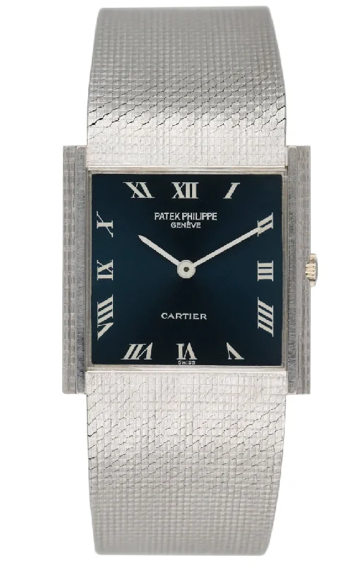 Shop Cartier Watches for Superior Craftsmanship –Patek Philippe 3494 Retailed By Cartier 18K White Gold Watch