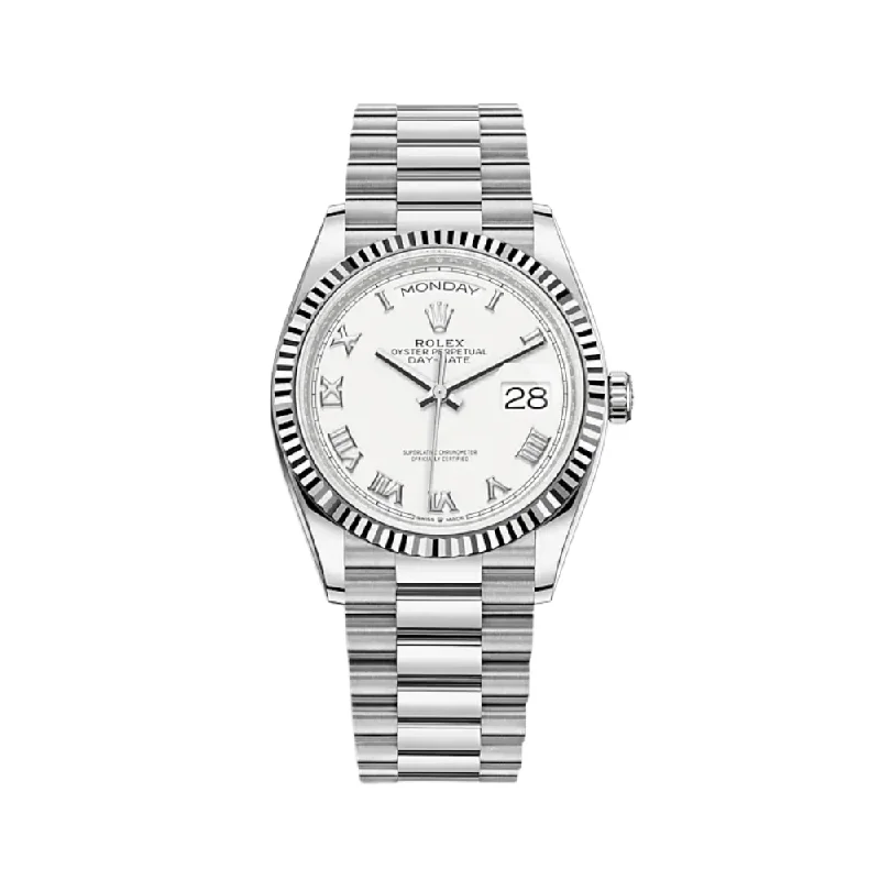 Rolex Watches: Designed for Luxury and Excellence –Rolex Day-Date 128239 White Gold White Dial