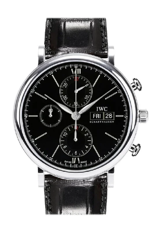 Explore IWC Watches with Unmatched Craftsmanship –IWC Portofino Automatic Chronograph Black Dial 42mm Men's Watch IW391008