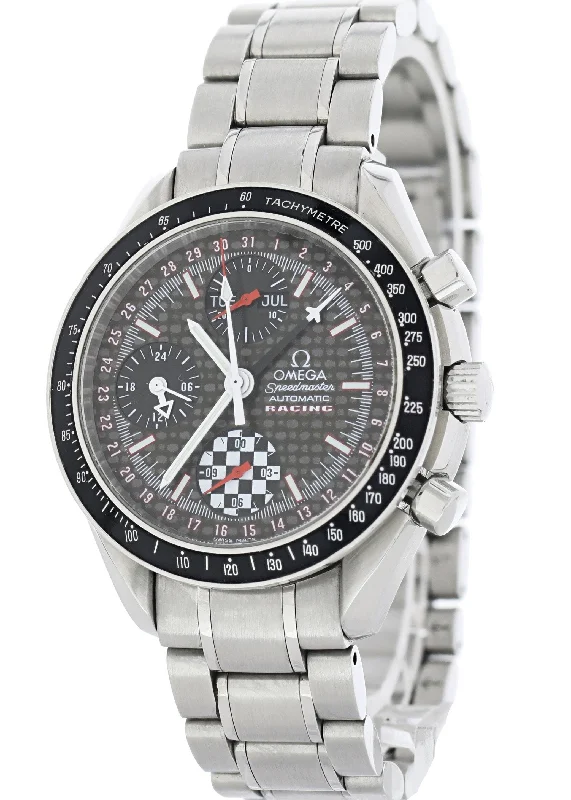 Shop Omega Watches for Iconic Designs –Omega Speedmaster Racing Triple Date Schumacher 3529.50.00  Original Papers