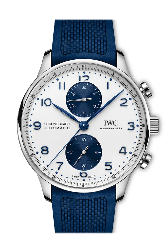 Shop IWC Watches for Luxury and Performance –IWC Portuguese SS 41 Silver Dial Titanium Watch IW371620