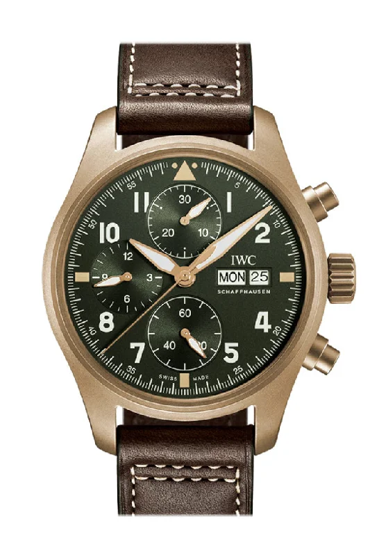 Discover IWC Watches with Legendary Status –IWC Pilot Chronogragh Spitfire Green Dial Watch IW387902