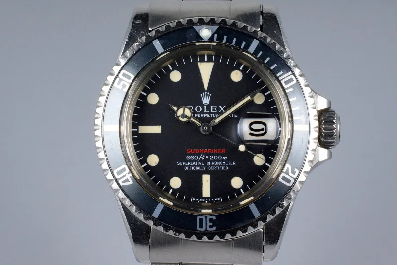 Rolex Watches: Built for the Luxury Watch Enthusiast –1969 Rolex Red Submariner 1680 Mark IV Dial