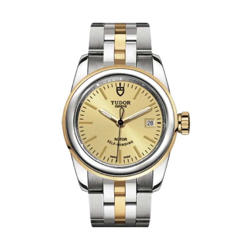 Tudor Watches: Luxury, Style, and Precision Combined –Tudor Glamour Date 26mm | Steel and 18k yellow gold bracelet | Champagne dial | Ladies Watch M51003-0004