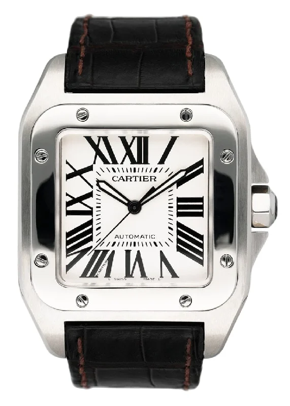 Discover Luxury Cartier Watches Now –Cartier Santos-100 W20073X8 Stainless Steel Mens Watch