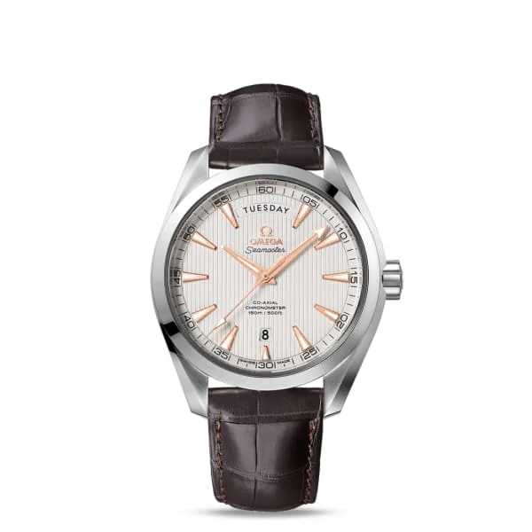 Discover Omega Watches for Ultimate Craftsmanship –Omega Seamaster 42mm Watch - Ref: 231.13.42.22.02.001 - Silver Index Dial, Brown Leather Strap