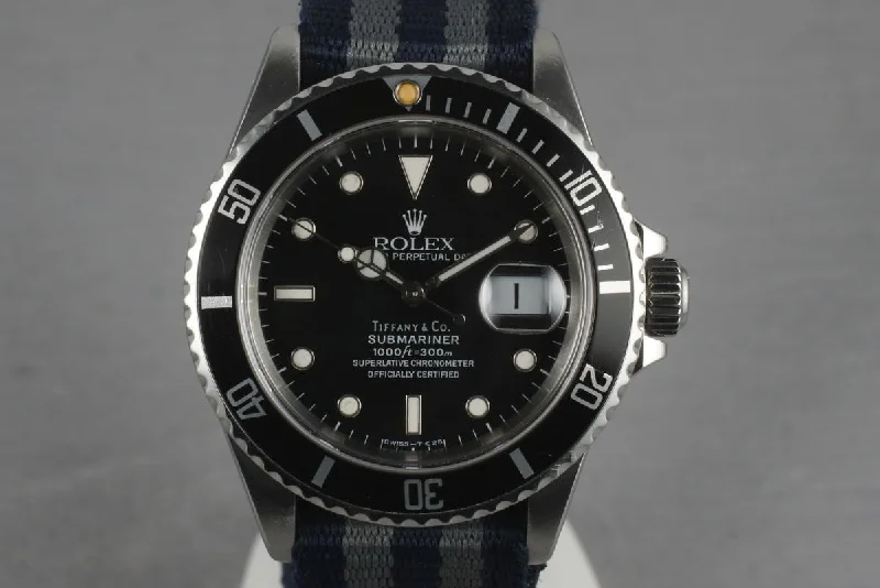 Rolex Watches: Precision Meets Perfection –1989 Rolex Submariner 16610 Tiffany and Co