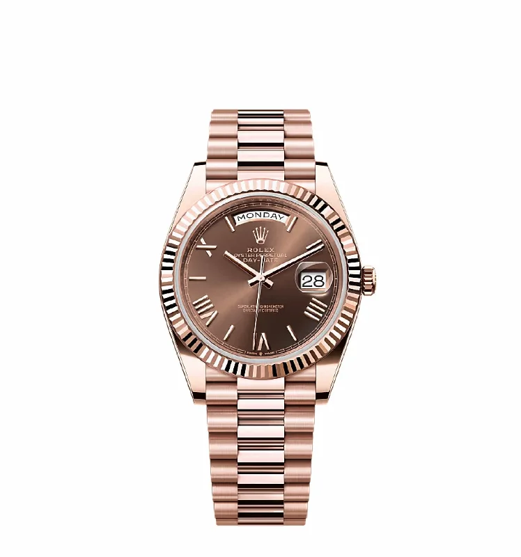 Discover Limited Edition Rolex Watches –Rolex Day-Date 228235 Rose Gold Chocolate Roman Dial