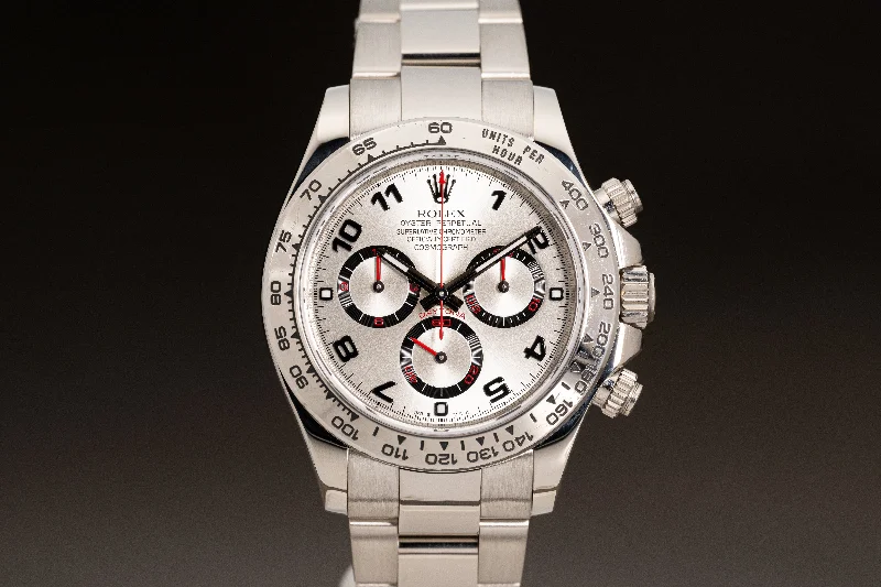 Explore Rolex Watches for Timeless Charm –2015 Rolex Daytona 116509 18K White Gold "Racing Dial" Box, Card, Booklets, Service Pouch, & Service Papers