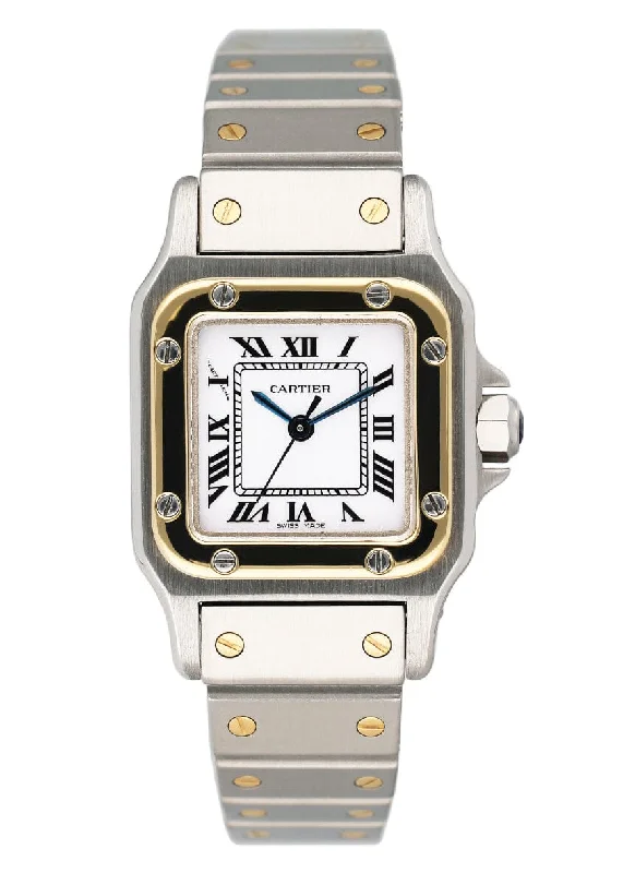 Discover the Beauty of Cartier Watches –Cartier Santos Galbee 18K Yellow Gold Steel Ladies Watch