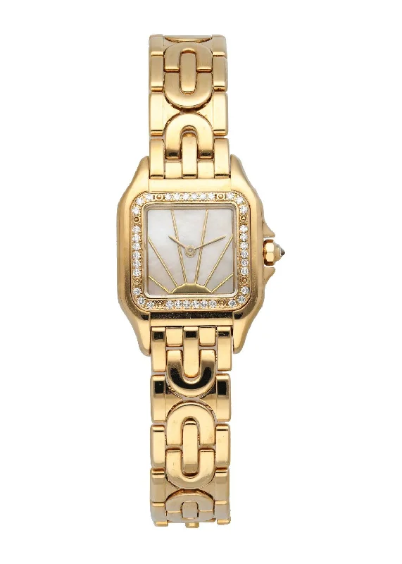 Shop Cartier Watches for Exclusive Designs –Cartier Panthere 1280 MOP Sunrise Dial Yellow Gold Ladies Diamond Watch