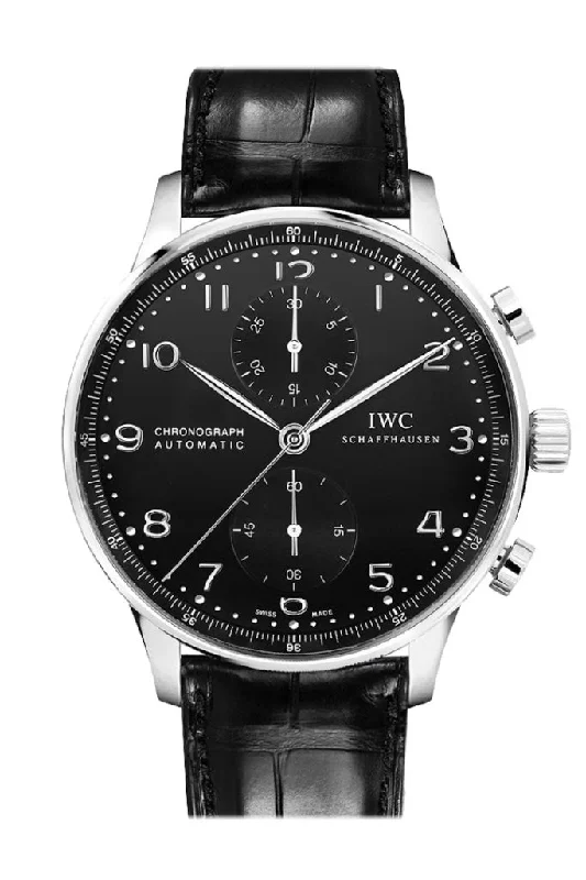 Shop IWC Watches for Ultimate Style –IWC Portuguese Automatic Chronograph Black Dial Men's Watch IW371447