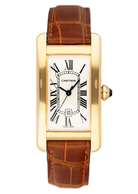 Explore the Best Cartier Watches for Investment –Cartier Tank Americaine W2603556 18K Yellow Gold Ladies Watch