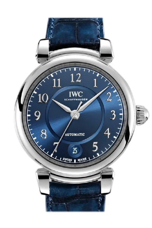 IWC Watches: Designed for Precision and Style –IWC Da Vinci Blue Dial Automatic 36mm Men's Leather Watch IW458312