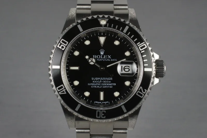 Shop Rolex Watches for Discerning Tastes –2006 Rolex Submariner 16610T with Box and Papers