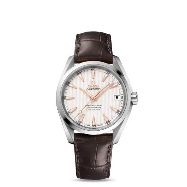 Shop Omega Watches for Classic Appeal –Omega Seamaster 39mm Watch - Ref: 231.13.39.21.02.003 - Silver Index Dial, Brown Leather Strap