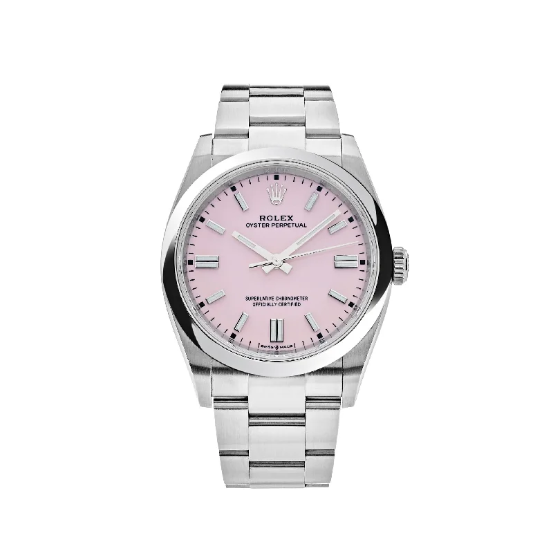 Rolex Watches: Built for the Elite –Rolex Oyster Perpetual 126000 Stainless Steel Candy Pink Dial (2024)