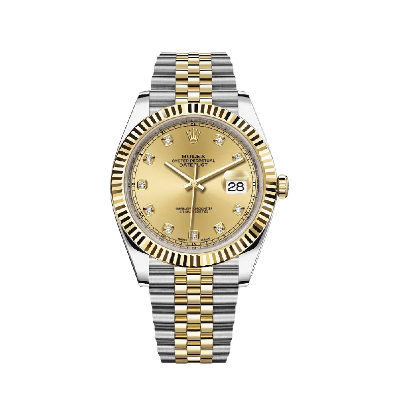 Rolex Watches: Precision, Luxury, and Style –Rolex Datejust 126333 Yellow Gold Stainless Steel Champagne Diamond Dial Jubilee