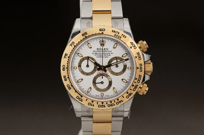 Find Iconic Rolex Timepieces for the True Collector –2021 Rolex Daytona 18k/St Model 116503 Box, Card, Hang Tag, Chrono Tag, Wallet & Booklets and Original Stickers Attached