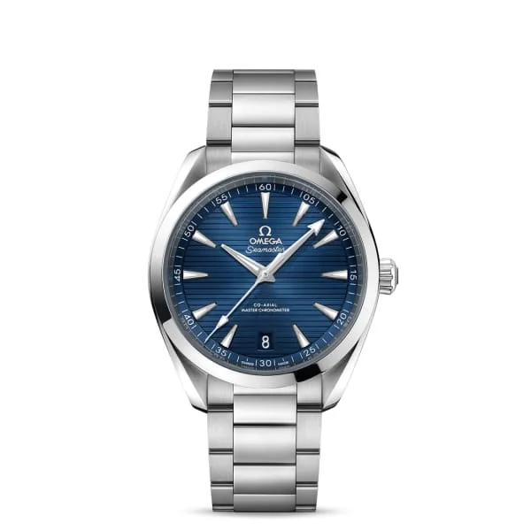 Shop Omega Watches for Every Style –Omega Seamaster 41mm Watch - Ref: 220.10.41.21.03.004 - Blue Index Dial, Stainless Steel Bracelet