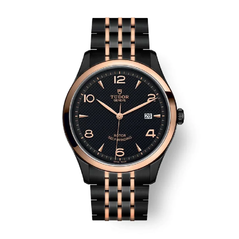 Discover the Timeless Charm of Tudor Watches –Black Tudor DLC-PVD 1926 41mm | Two-Tone Rose gold and Black DLC-PVD Stainless Steel bracelet | Black dial | Men's Watch M91651-0003-pvd