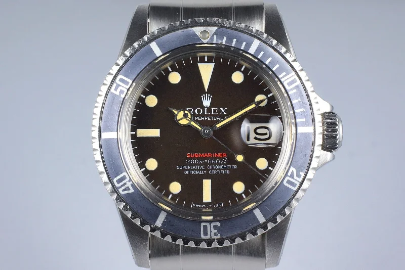 Rolex Watches: Timeless Investment in Luxury –1969 Rolex Red Submariner 1680 Tropical Mark II Meters First Dial