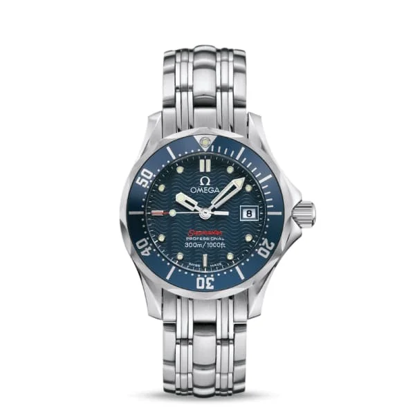 Omega Watches: Crafted for the Modern Age –Omega Seamaster 28mm Watch - Ref: 2224.80.00 - Blue Index Dial, Stainless Steel Bracelet