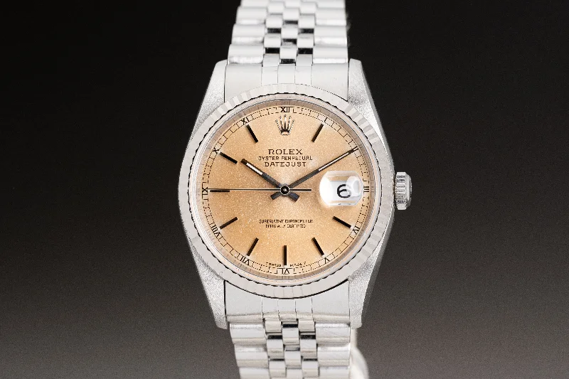 Discover Rolex Watches with Exceptional Value –1995 Rolex Datejust 16234 Tropical Peach Dial