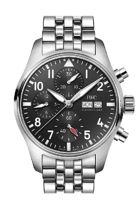 IWC Watches: Timeless Craftsmanship –IWC Pilot Chronogragh 41 Black Dial Titanium Watch IW388113