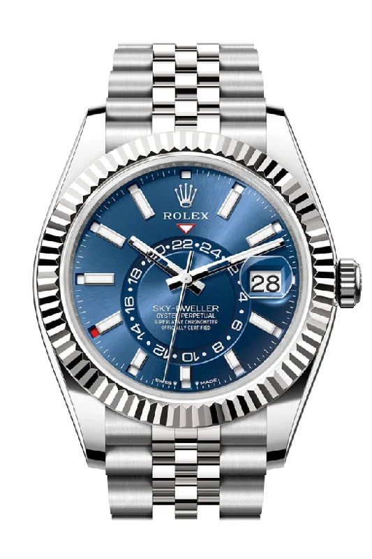 Luxury Rolex Watches for Every Occasion –Rolex Sky Dweller 42 Blue Dial Stainless Steel Jubilee Mens Watch 336934