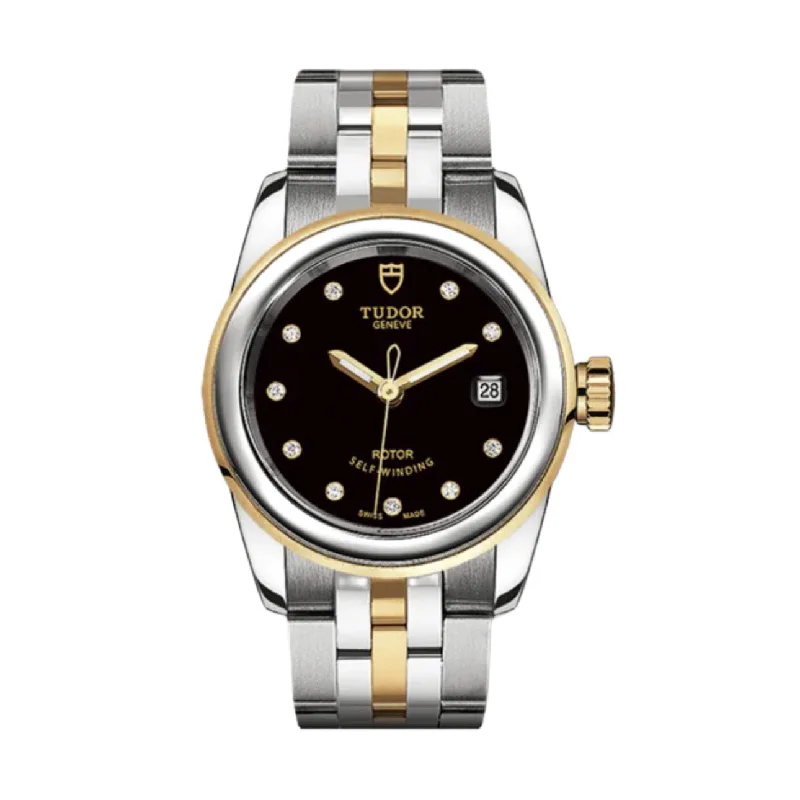 Tudor Watches: A Perfect Blend of Function and Style –Tudor Glamour Date 26mm | Steel and 18k yellow gold bracelet | Black Diamond dial | Ladies Watch M51003-0007