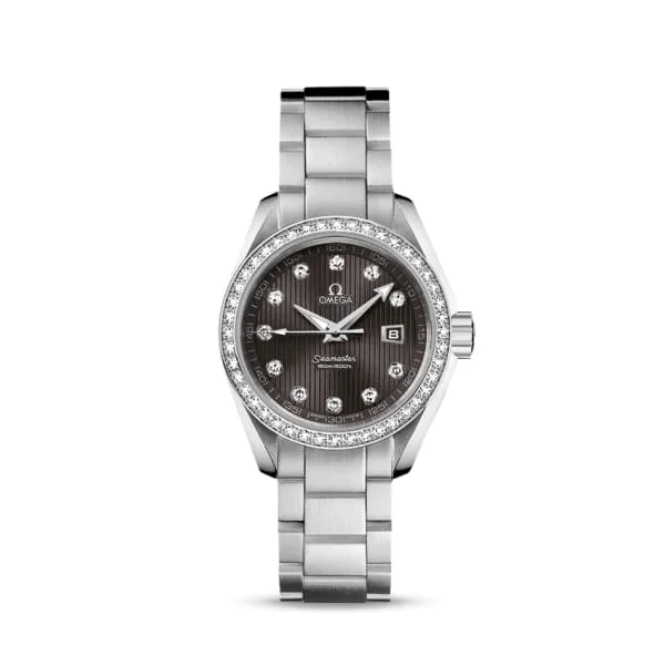 Omega Watches: Precision and Luxury in Every Watch –Omega Seamaster 30mm Watch - Ref: 231.15.30.61.56.001 - Grey Diamond Index Dial & Diamond Bezel, Stainless Steel Bracelet